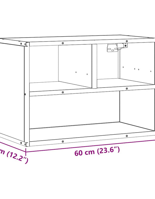 Încărcați imaginea în vizualizatorul Galerie, Dulap TV, stejar sonoma, 60x31x39,5cm, lemn prelucrat și metal
