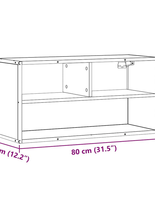 Încărcați imaginea în vizualizatorul Galerie, Dulap TV, stejar sonoma, 80x31x39,5 cm, lemn prelucrat și metal
