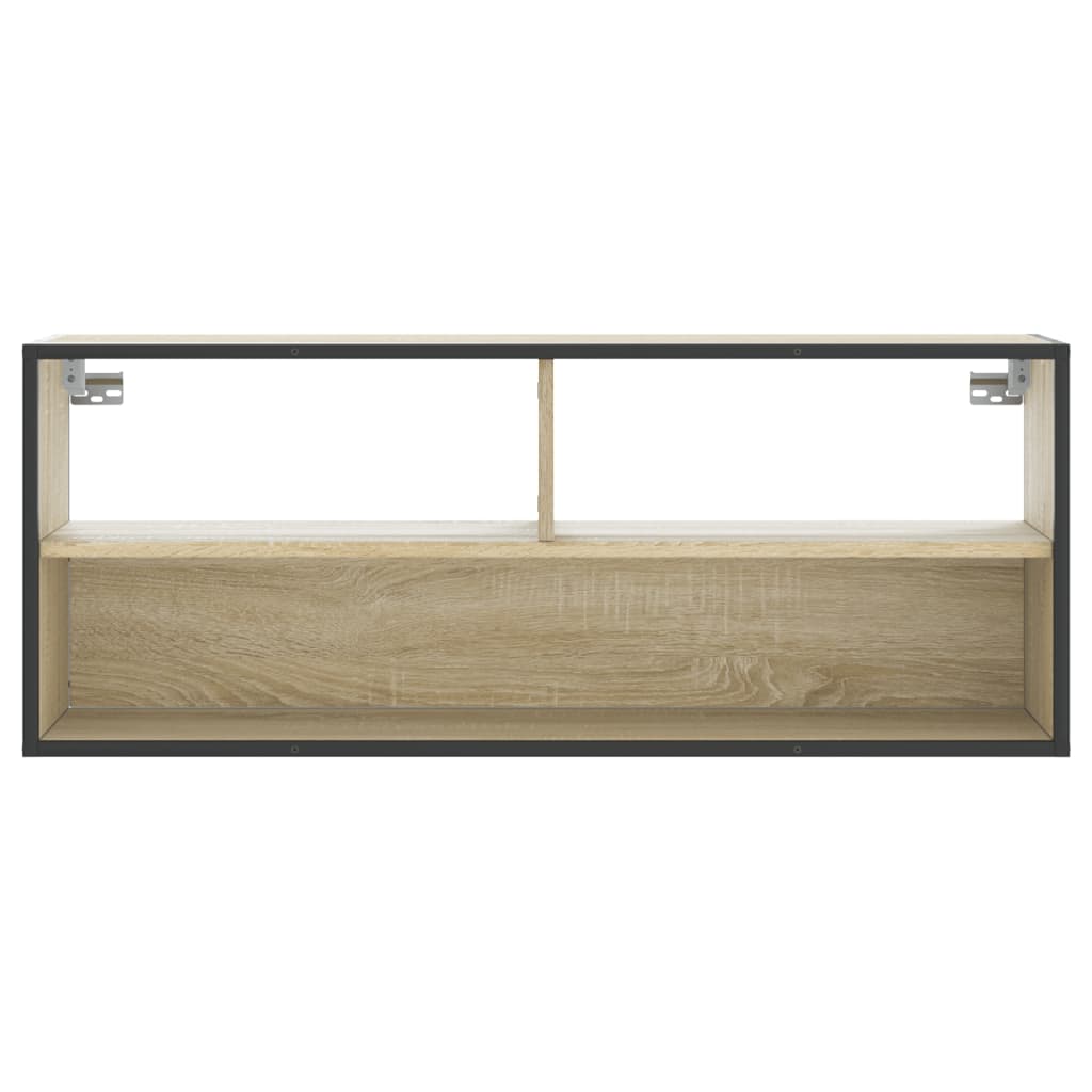 Dulap TV stejar sonoma, 100x31x39,5 cm, lemn prelucrat și metal