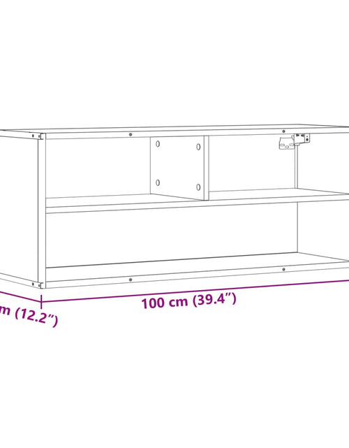 Încărcați imaginea în vizualizatorul Galerie, Dulap TV stejar sonoma, 100x31x39,5 cm, lemn prelucrat și metal
