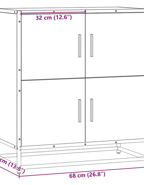 Încărcați imaginea în vizualizatorul Galerie, Bufetă Stejar Sonoma 68x35x76 cm Lemn prelucrat
