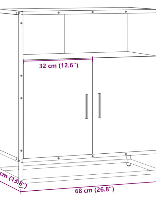 Încărcați imaginea în vizualizatorul Galerie, Bufetă Stejar afumat 68x35x76 cm Lemn prelucrat
