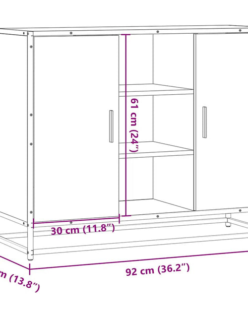 Încărcați imaginea în vizualizatorul Galerie, Servantă, stejar fumuriu, 92x35x76 cm, lemn compozit
