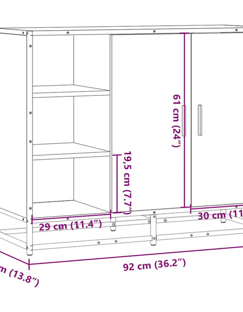 Încărcați imaginea în vizualizatorul Galerie, Dulap, gri sonoma, 92x35x76 cm, lemn prelucrat
