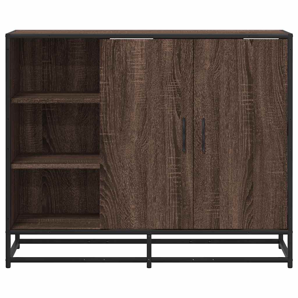 Dulap, stejar maro, 92x35x76 cm, lemn prelucrat
