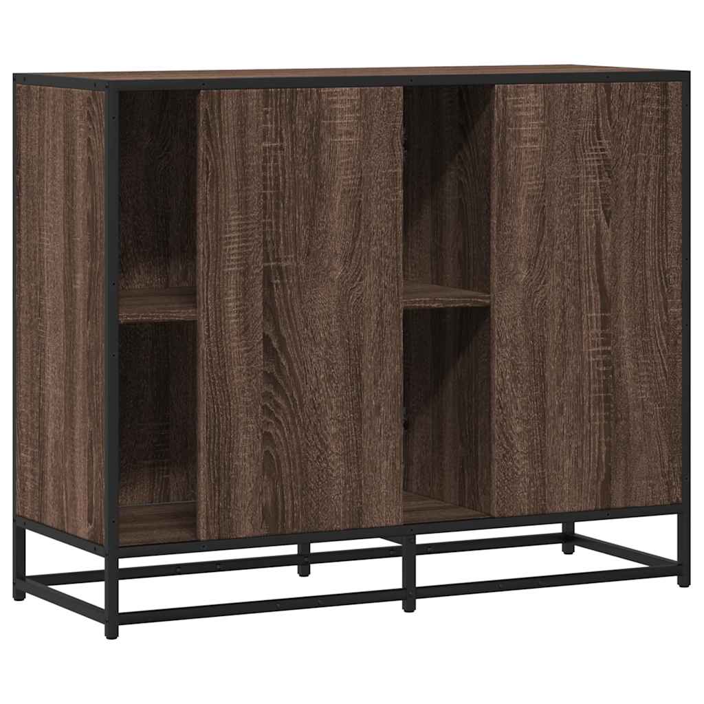 Dulap, stejar maro, 92x35x76 cm, lemn prelucrat