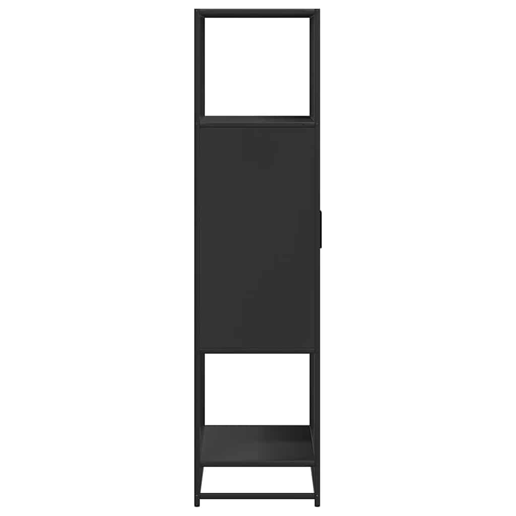 Dulapuru negru 68x35x139 cm lemn și metal prelucrat