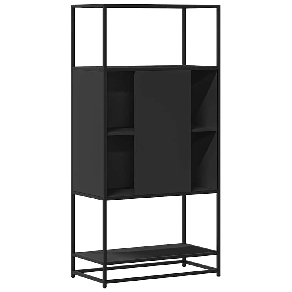 Dulapuru negru 68x35x139 cm lemn și metal prelucrat