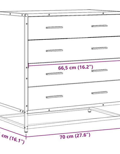 Încărcați imaginea în vizualizatorul Galerie, Dulap cu sertare, stejar sonoma, 70x41x70 cm, lemn compozit
