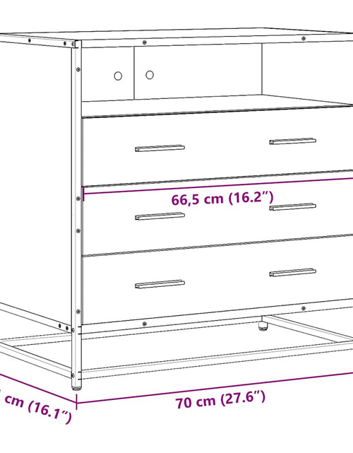Încărcați imaginea în vizualizatorul Galerie, Dulap cu sertare, stejar sonoma, 70x41x70 cm, lemn compozit
