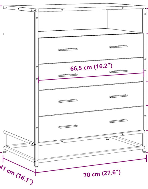 Загрузите изображение в средство просмотра галереи, Dulap cu sertare, stejar sonoma, 70x41x70 cm, lemn compozit
