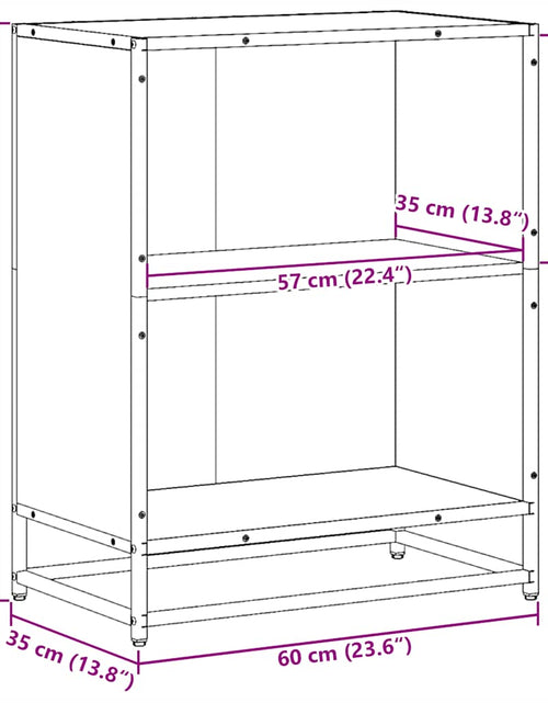 Încărcați imaginea în vizualizatorul Galerie, Dulap cu cărți negru 60x35x76 cm lemn prelucrat
