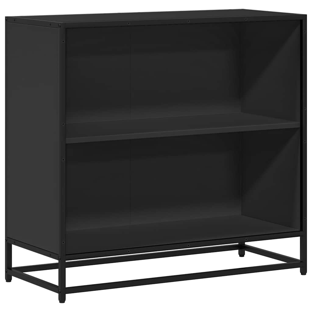 Bibliotecă, negru, 80x35x76 cm, lemn prelucrat