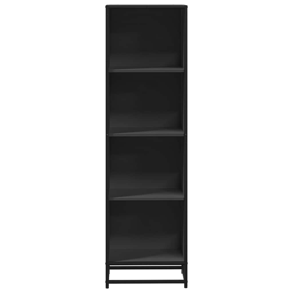 Bibliotecă, negru, 40x35x139 cm, lemn prelucrat