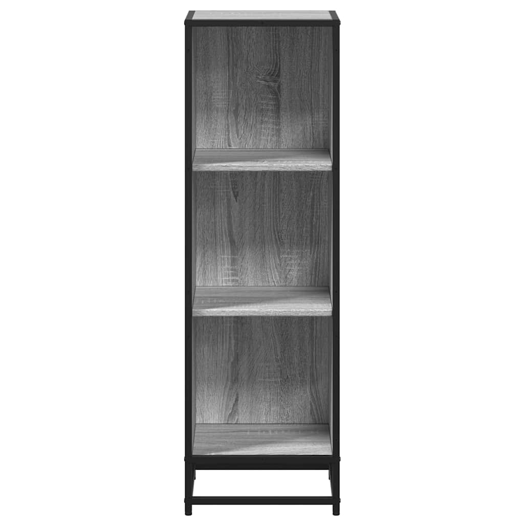 Bibliotecă, gri sonoma, 33,5x33x107,5 cm, lemn prelucrat