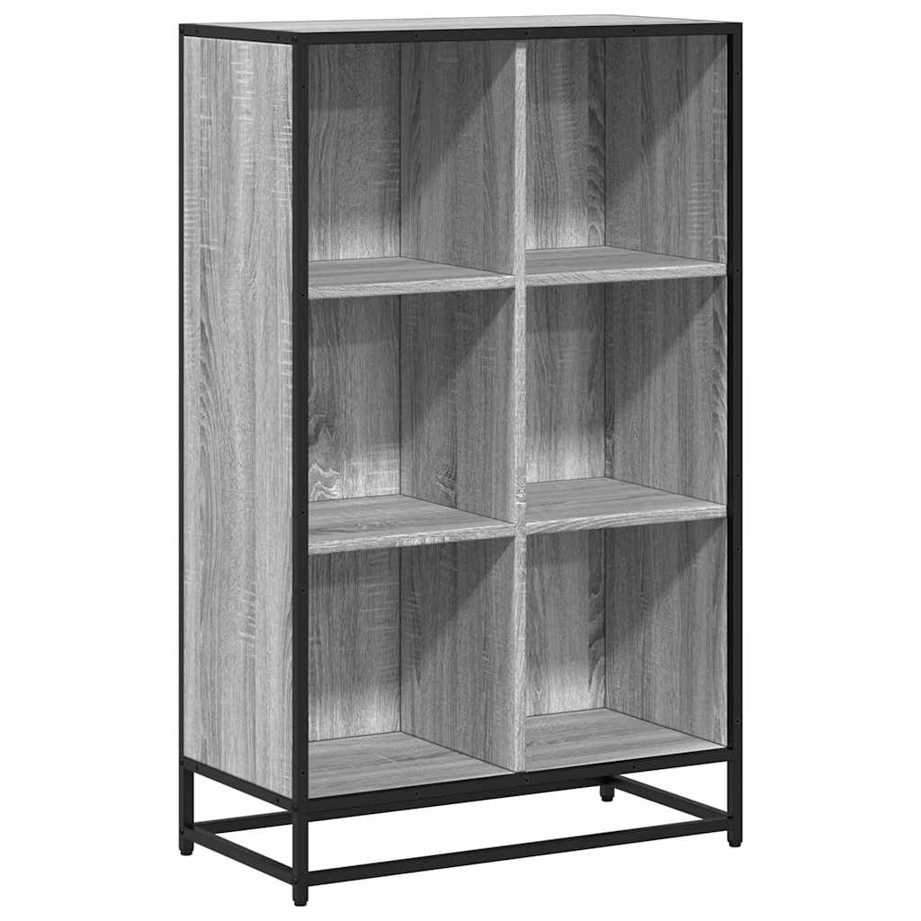 Bibliotecă, gri sonoma, 65,5x33x107,5 cm, lemn prelucrat