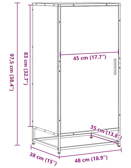 Загрузите изображение в средство просмотра галереи, Suport pentru pantofi negru 48x38x97,5 cm Lemn prelucrat
