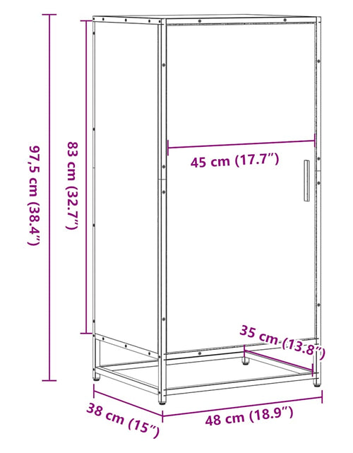 Încărcați imaginea în vizualizatorul Galerie, Suport pantofi Stejar Sonoma 48x38x97,5 cm Lemn prelucrat
