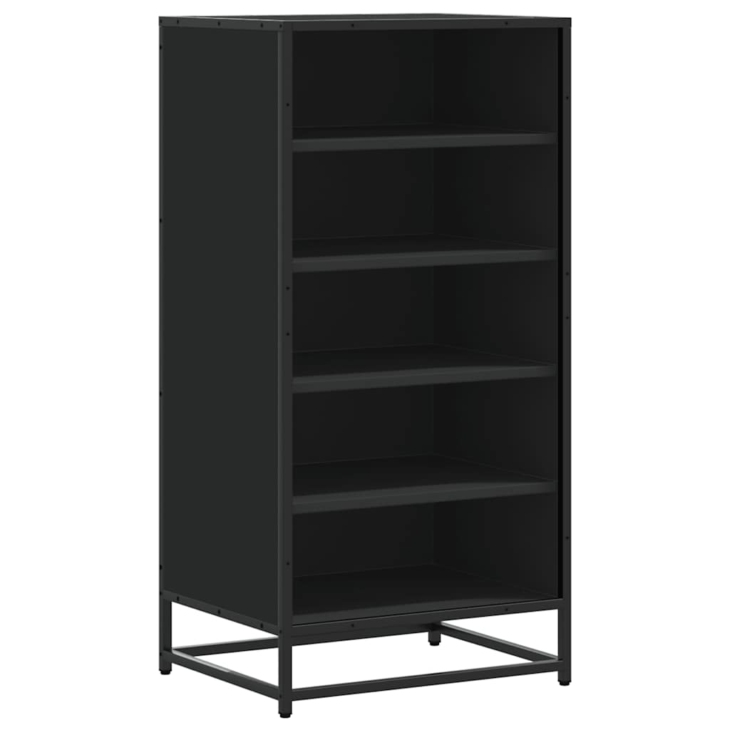 Suport pentru pantofi negru 48x38x97,5 cm Lemn prelucrat