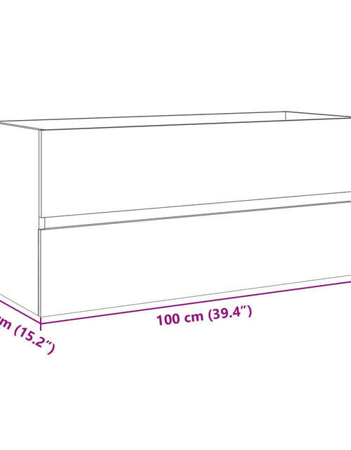 Încărcați imaginea în vizualizatorul Galerie, Dulap chiuvetă baie stejar sonoma 100x38,5x45 cm lemn prelucrat
