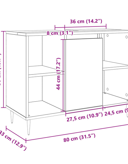 Загрузите изображение в средство просмотра галереи, Dulap pentru baie, stejar sonoma, 80x33x60 cm, lemn compozit
