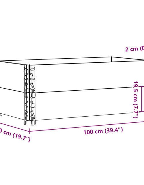 Încărcați imaginea în vizualizatorul Galerie, Jardinieră de grădină, 100x50 cm, lemn masiv pin
