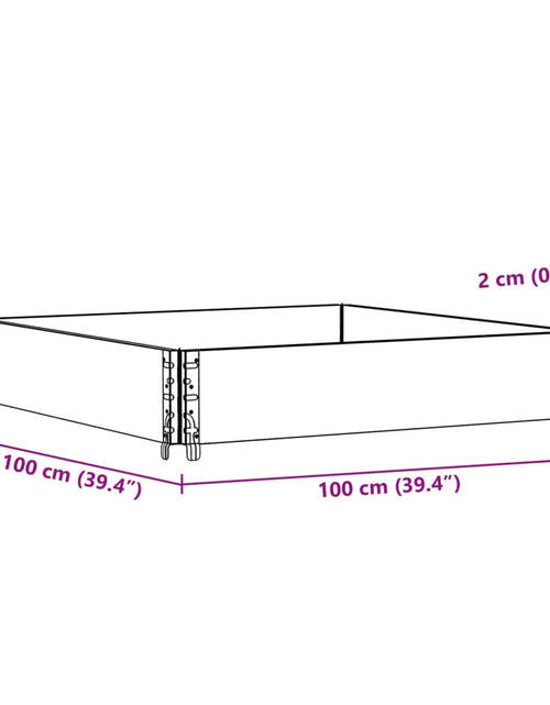 Încărcați imaginea în vizualizatorul Galerie, Jardinieră de grădină, gri, 100x100 cm, lemn masiv pin
