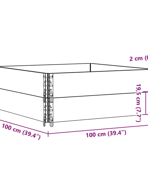 Încărcați imaginea în vizualizatorul Galerie, Jardinieră de grădină, gri, 100x100 cm, lemn masiv pin
