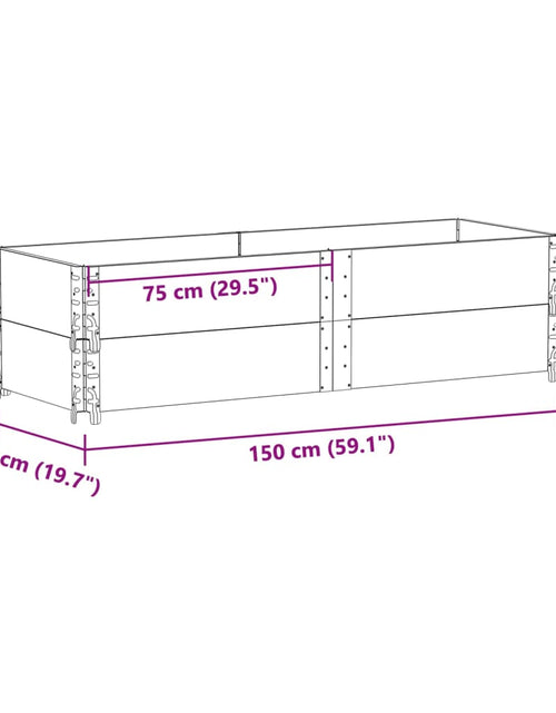 Încărcați imaginea în vizualizatorul Galerie, Jardinieră de grădină, 150x50 cm, lemn masiv de pin
