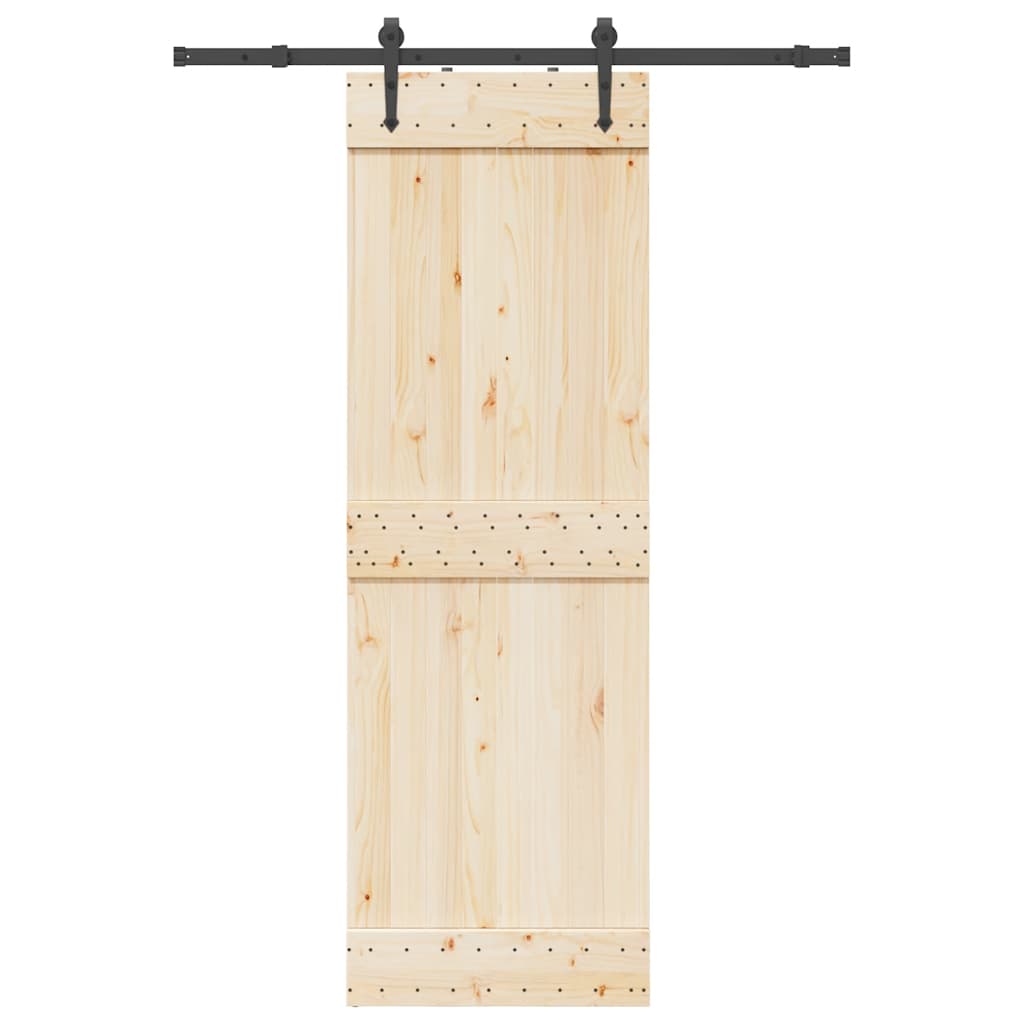 Set feronerie pentru uși glisante, negru, 152,5 cm, oțel