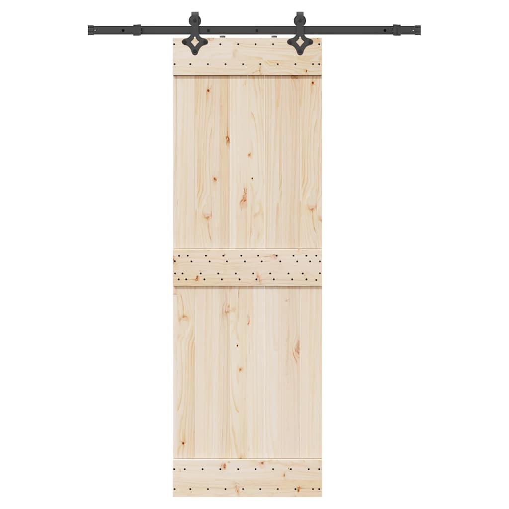 Set feronerie pentru uși glisante, negru, 152,5 cm, oțel