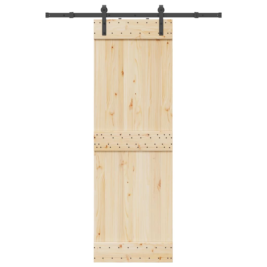 Set feronerie pentru uși glisante, negru, 152,5 cm, oțel