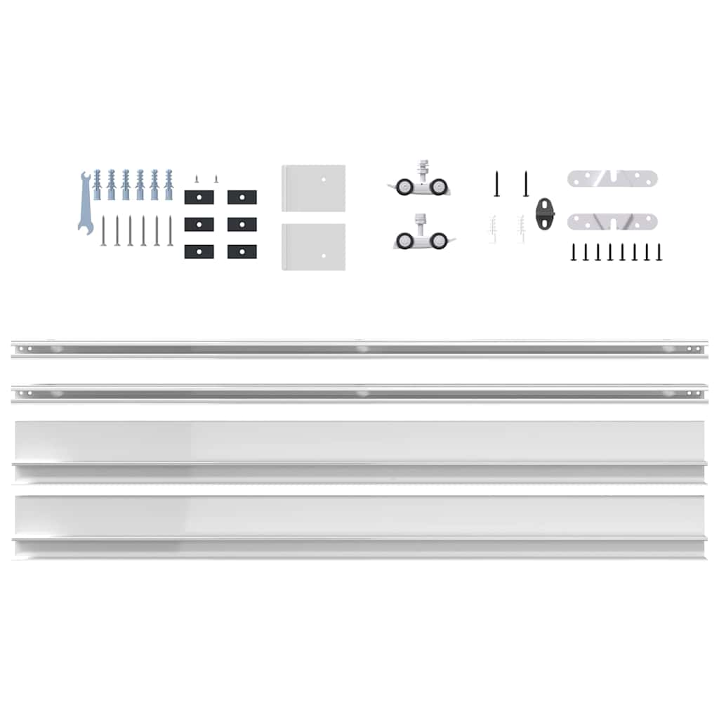 Set de feronerie pentru uși glisante 200 cm din aliaj aluminiu