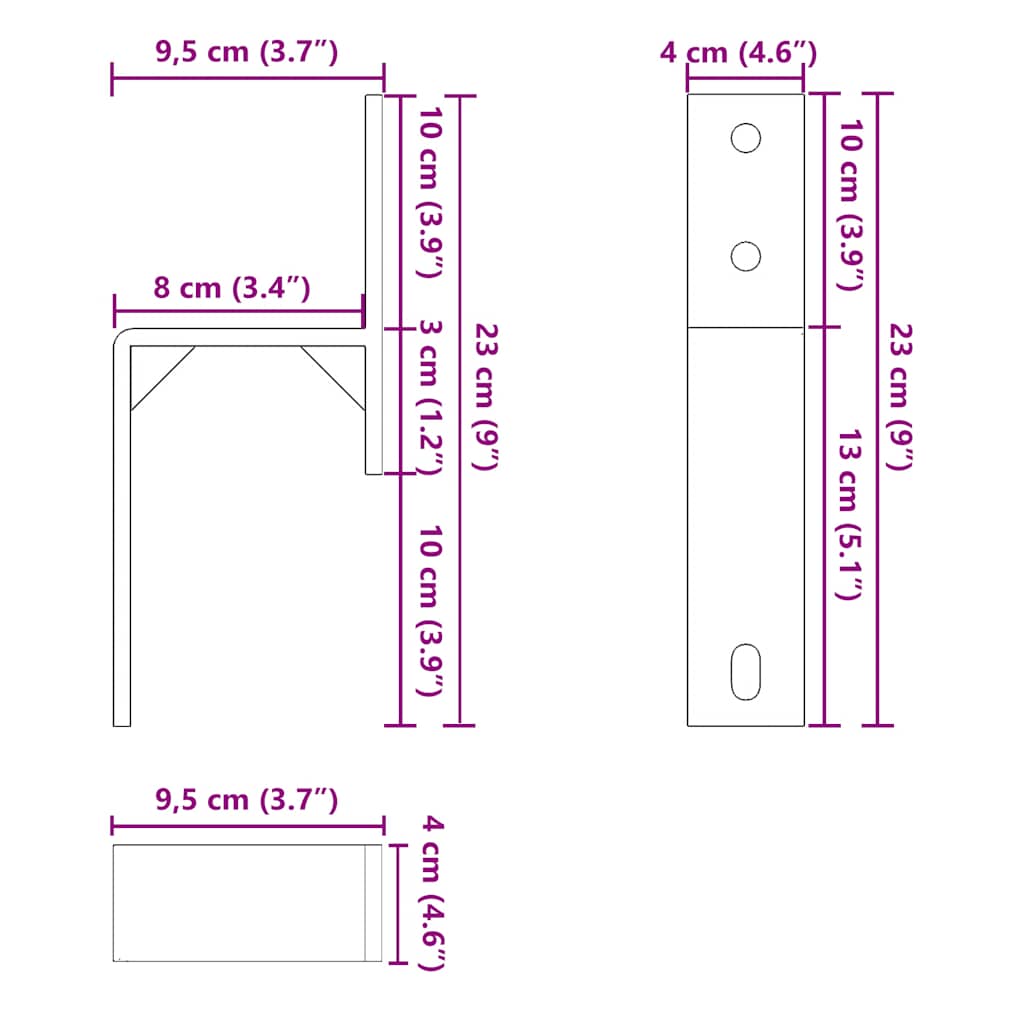 Suporturi de ocolire a ușii hambar 5 buc pentru șine plate