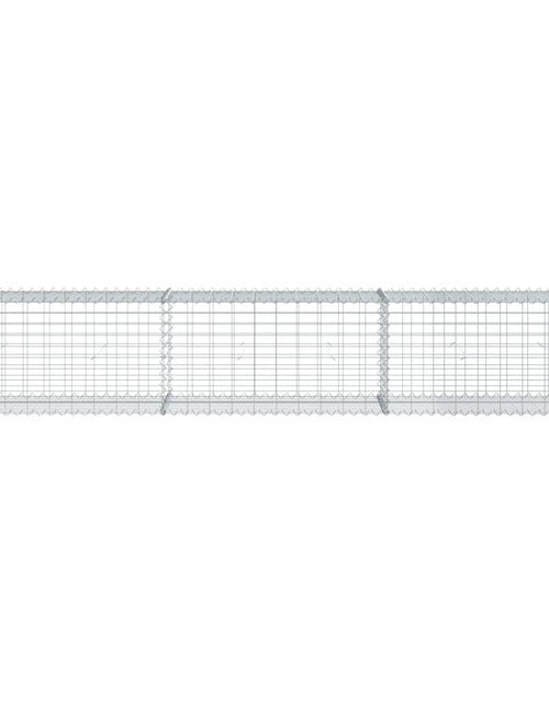 Загрузите изображение в средство просмотра галереи, Coș gabion cu capac, 300x50x50 cm, fier galvanizat
