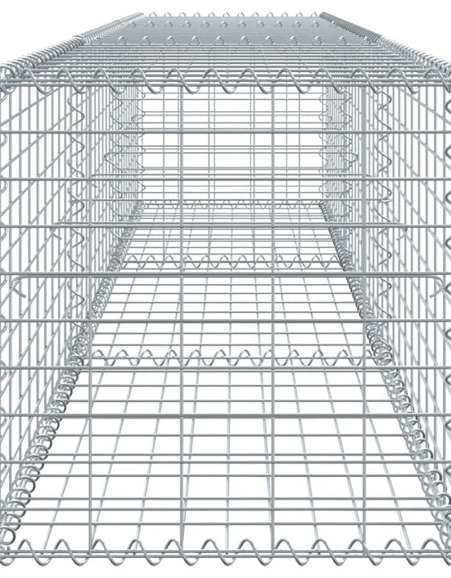 Загрузите изображение в средство просмотра галереи, Coș gabion cu capac, 300x50x50 cm, fier galvanizat
