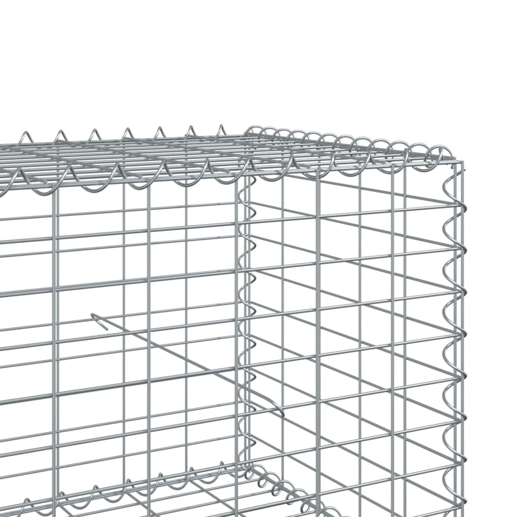 Coș gabion cu capac, 300x50x50 cm, fier galvanizat