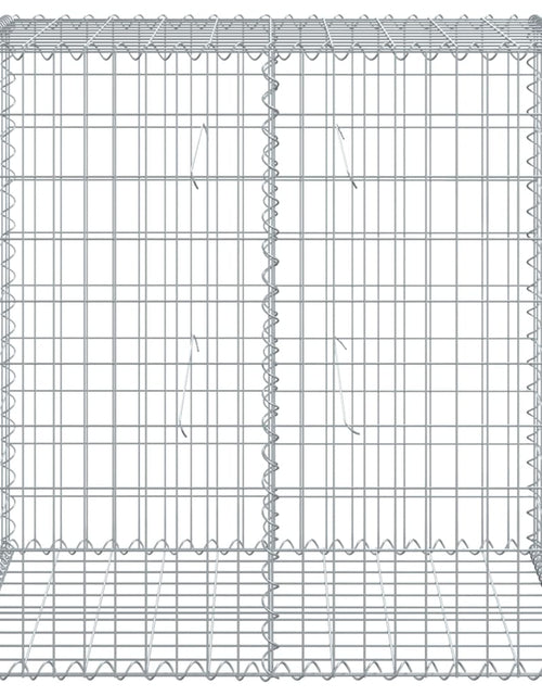 Загрузите изображение в средство просмотра галереи, Coș gabion cu capac, argintiu, 100x50x100 cm, fier galvanizat
