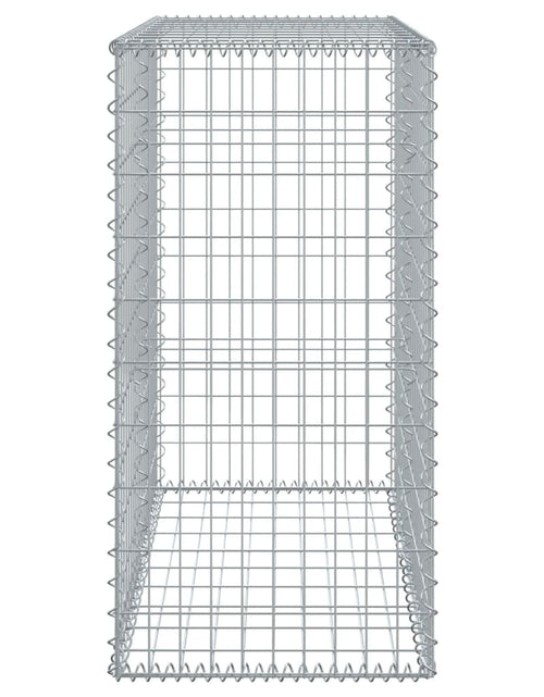 Загрузите изображение в средство просмотра галереи, Coș gabion cu capac, argintiu, 100x50x100 cm, fier galvanizat
