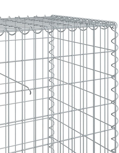 Загрузите изображение в средство просмотра галереи, Coș gabion cu capac, argintiu, 100x50x100 cm, fier galvanizat
