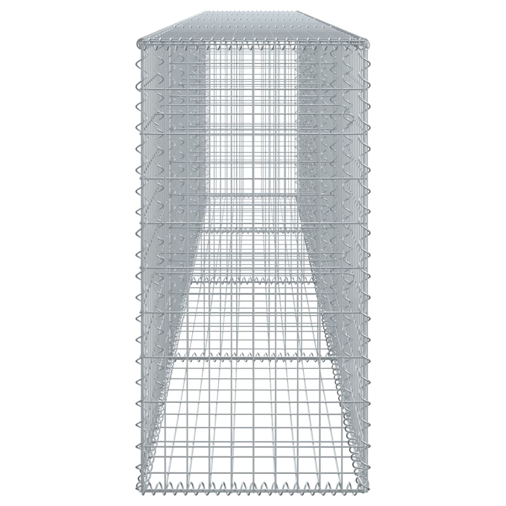 Coș gabion cu capac, 400x50x100 cm, fier galvanizat