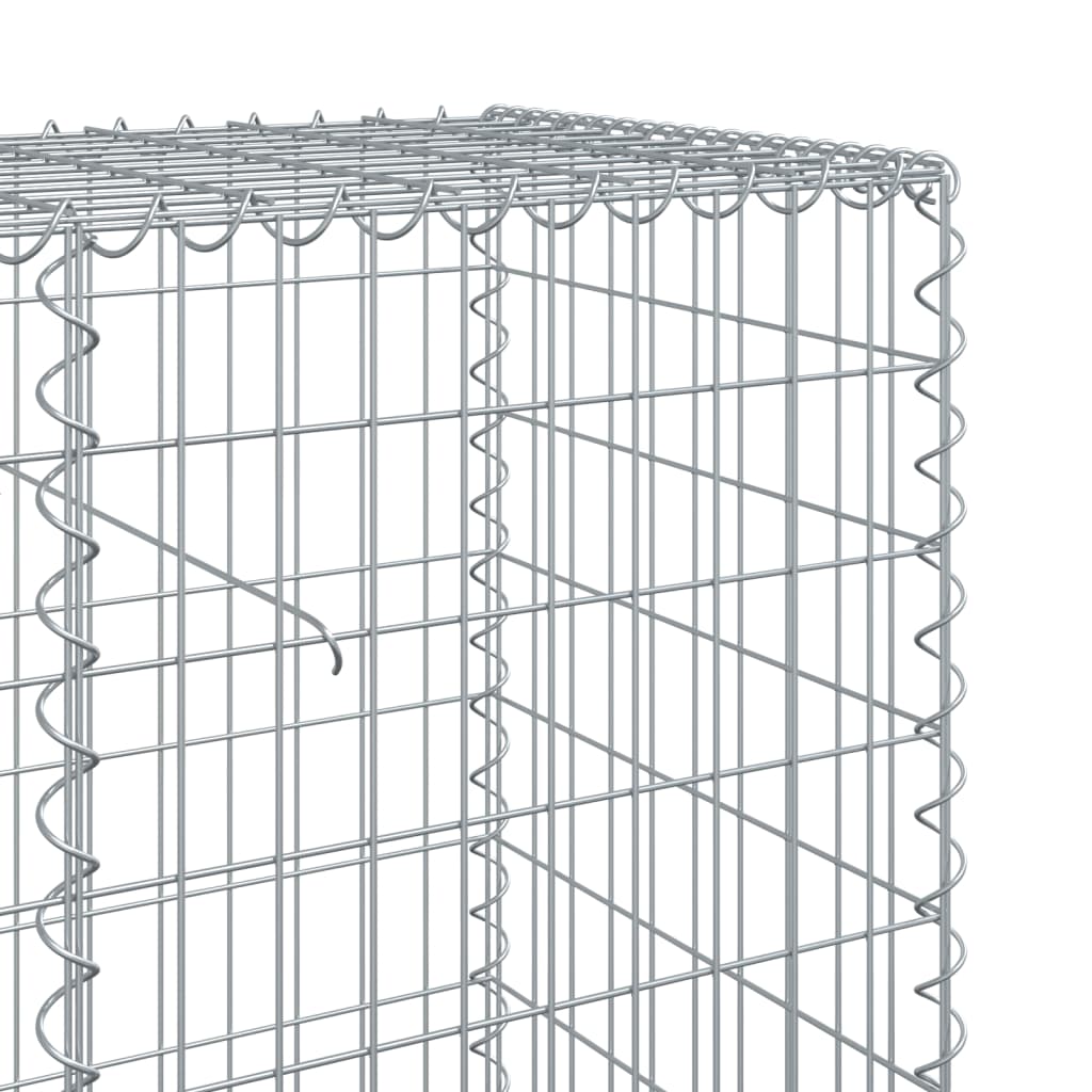 Coș gabion cu capac, 400x50x100 cm, fier galvanizat