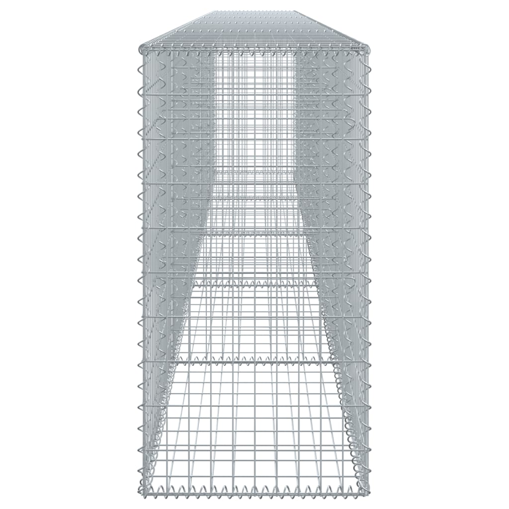 Coș gabion cu capac, 500x50x100 cm, fier galvanizat