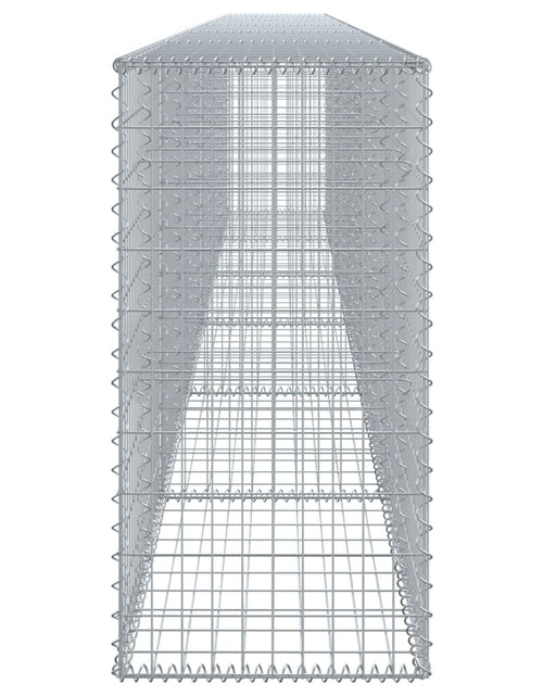 Загрузите изображение в средство просмотра галереи, Coș gabion cu capac, argintiu, 600x50x100 cm, fier galvanizat
