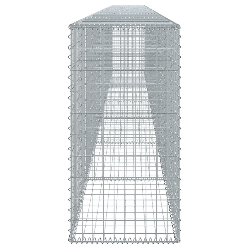 Coș gabion cu capac, 700x50x100 cm, fier galvanizat