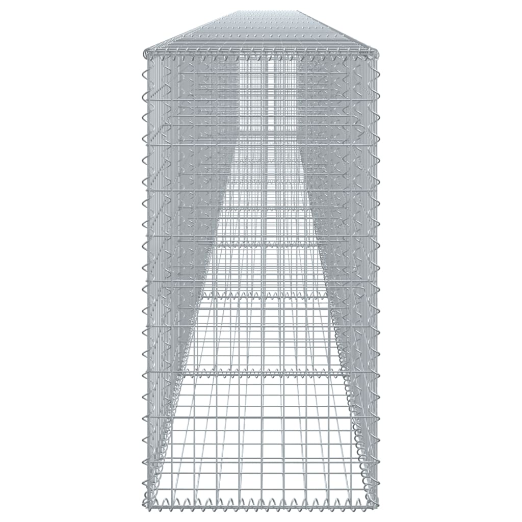 Coș gabion cu capac, 800x50x100 cm, fier galvanizat