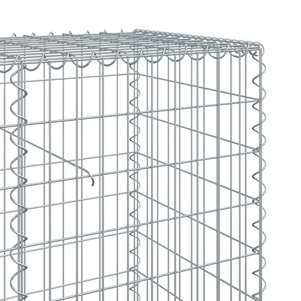 Coș gabion cu capac, 1000x50x100 cm, fier galvanizat