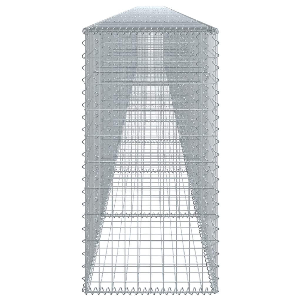 Coș gabion cu capac, 1100x50x100 cm, fier galvanizat