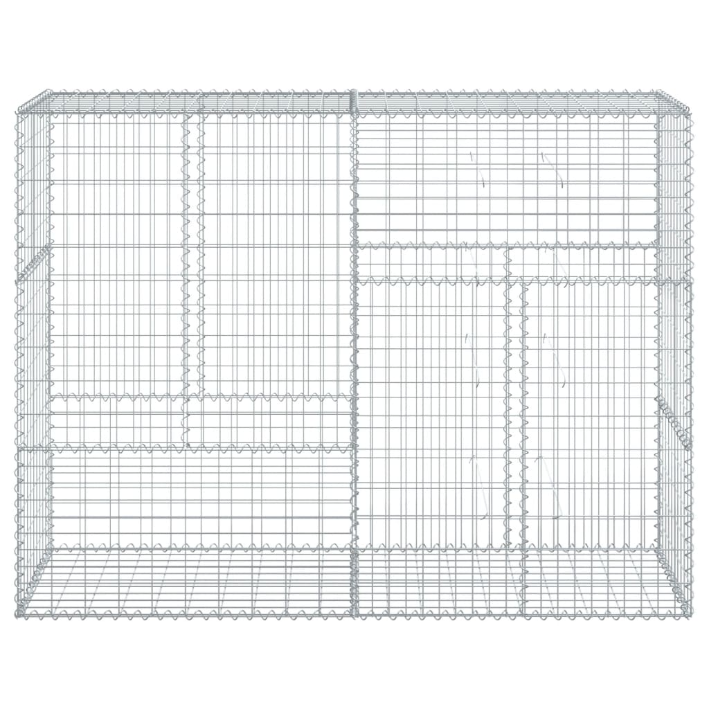 Coș gabion cu capac, 200x50x150 cm, fier galvanizat