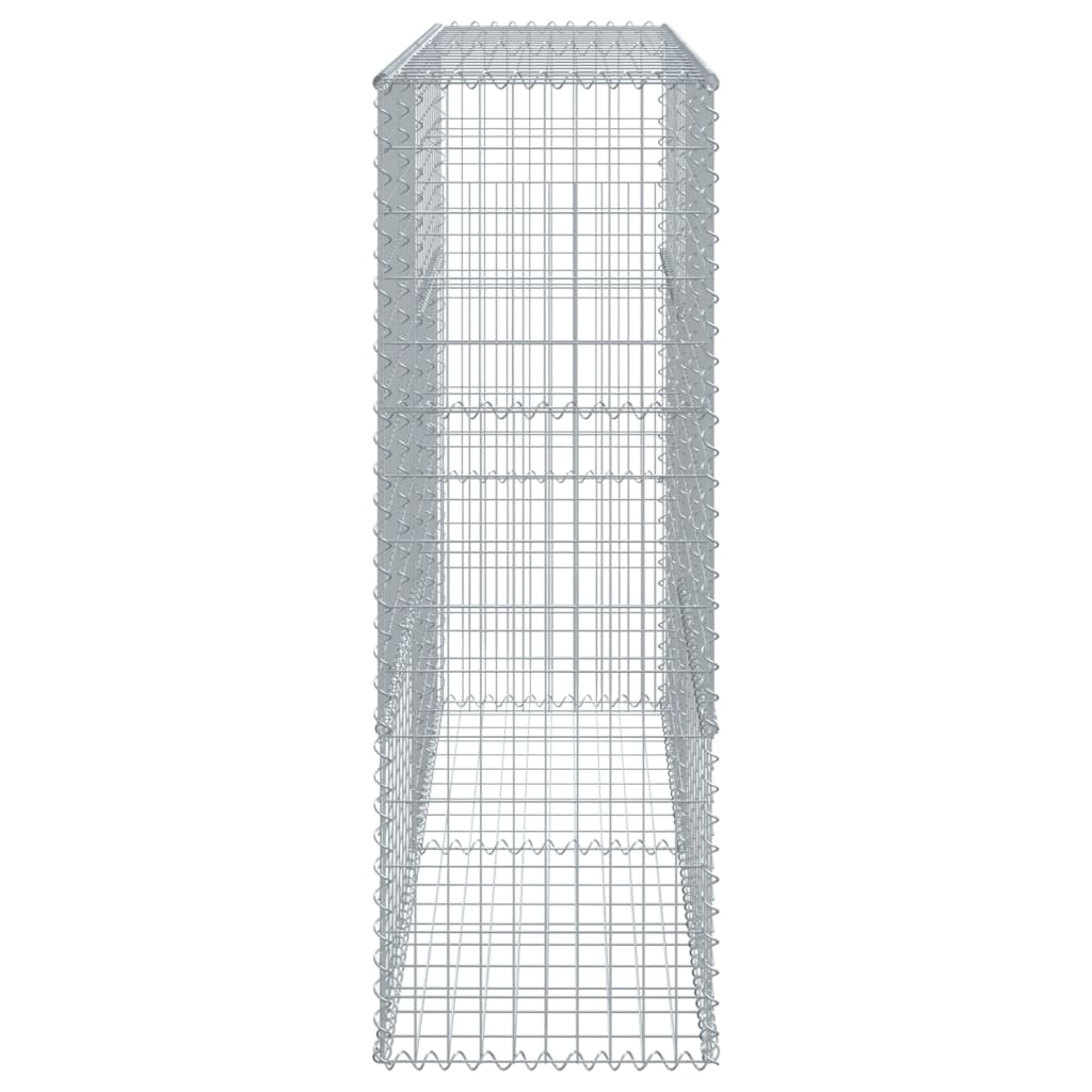 Coș gabion cu capac, 200x50x150 cm, fier galvanizat